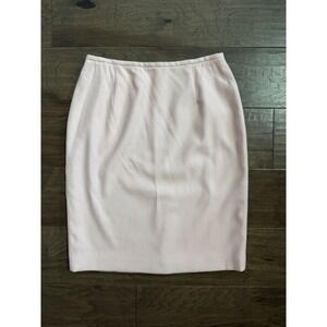 Cache Vintage Pink Textured Pencil Skirt Size 10 Pastel‎ Office Career Wear